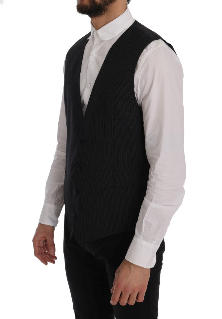 Dolce &amp; Gabbana grey stretch wool vest