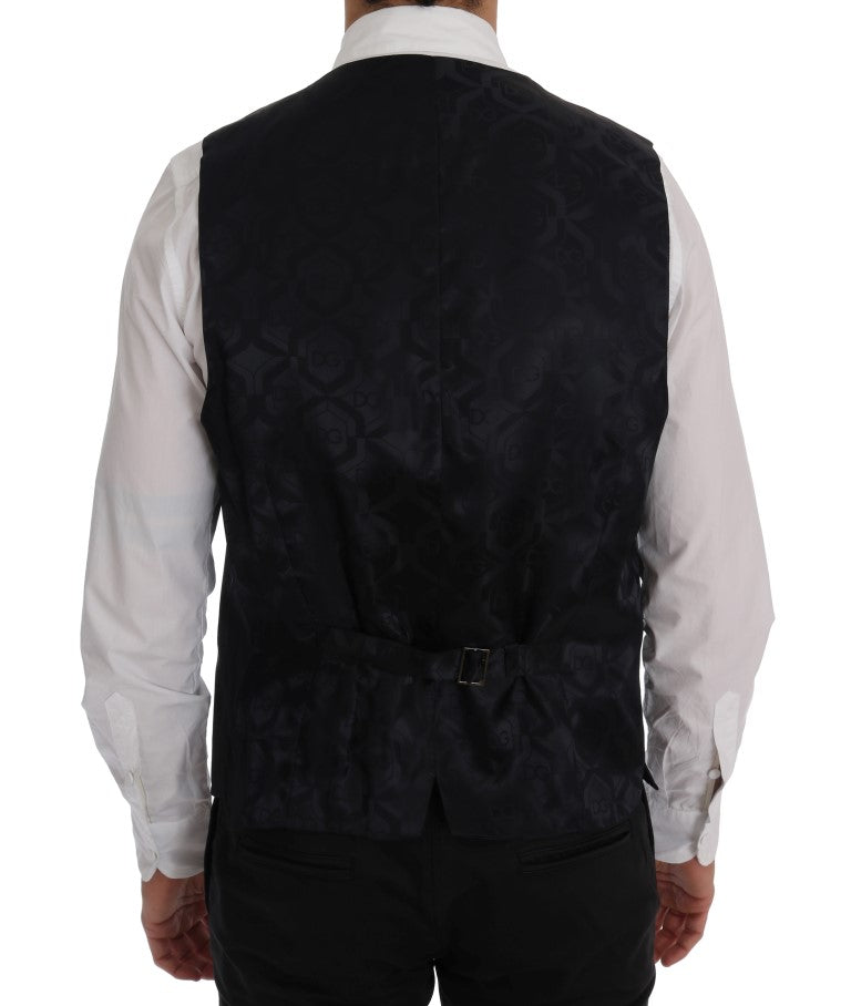 Dolce &amp; Gabbana grey stretch wool vest
