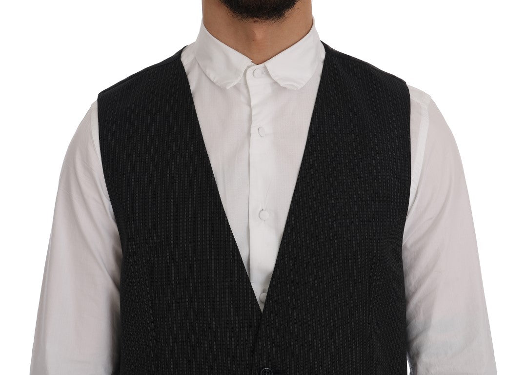 Dolce &amp; Gabbana grey stretch wool vest