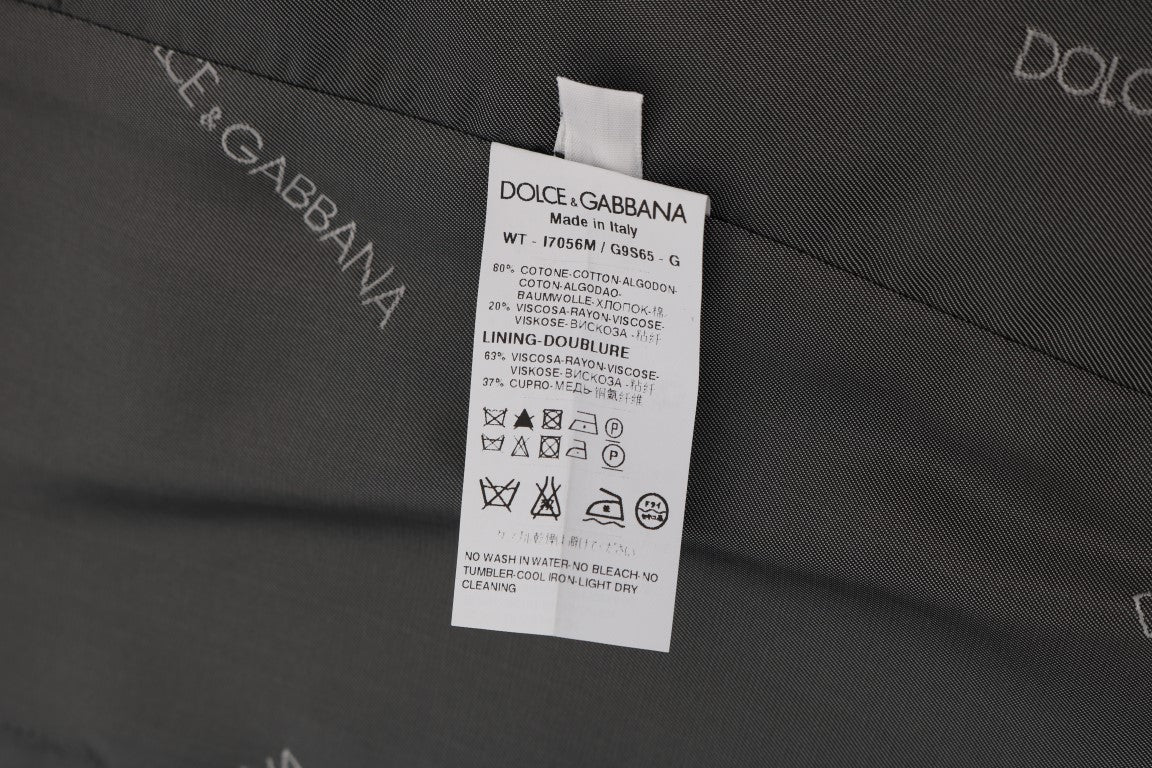 Dolce &amp; Gabbana Gray STAFF cotton silk vest
