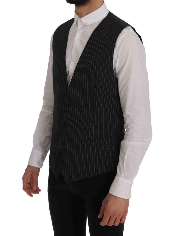 Dolce &amp; Gabbana grey stretch wool vest