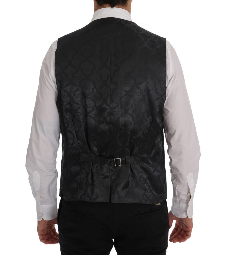 Dolce &amp; Gabbana grey stretch wool vest