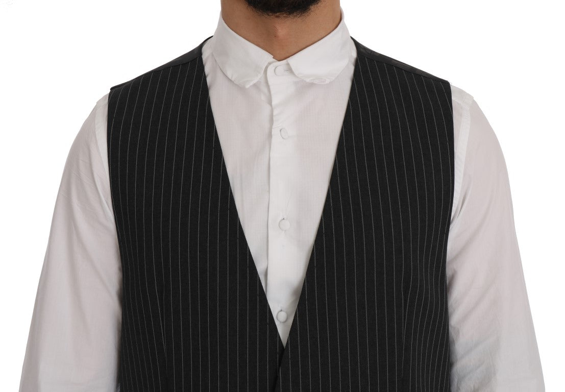 Dolce &amp; Gabbana grey stretch wool vest