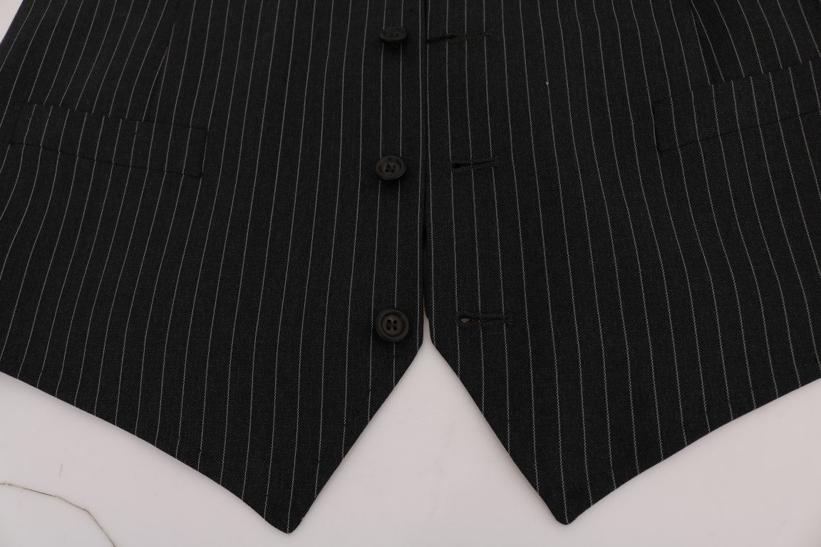 Dolce &amp; Gabbana grey stretch wool vest
