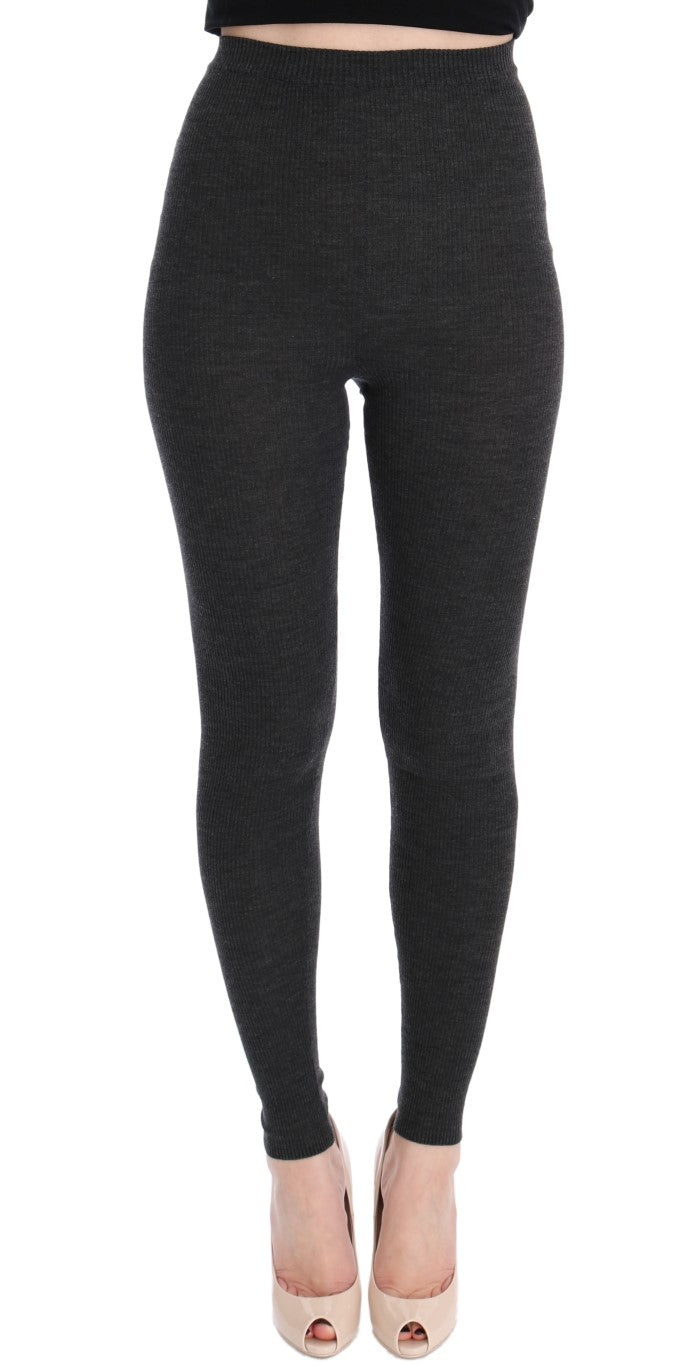 Dolce &amp; Gabbana grey stretch wool tights