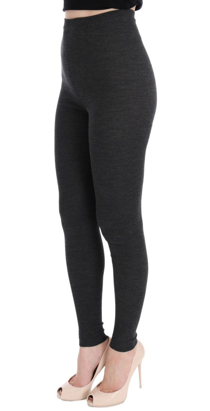 Dolce &amp; Gabbana grey stretch wool tights