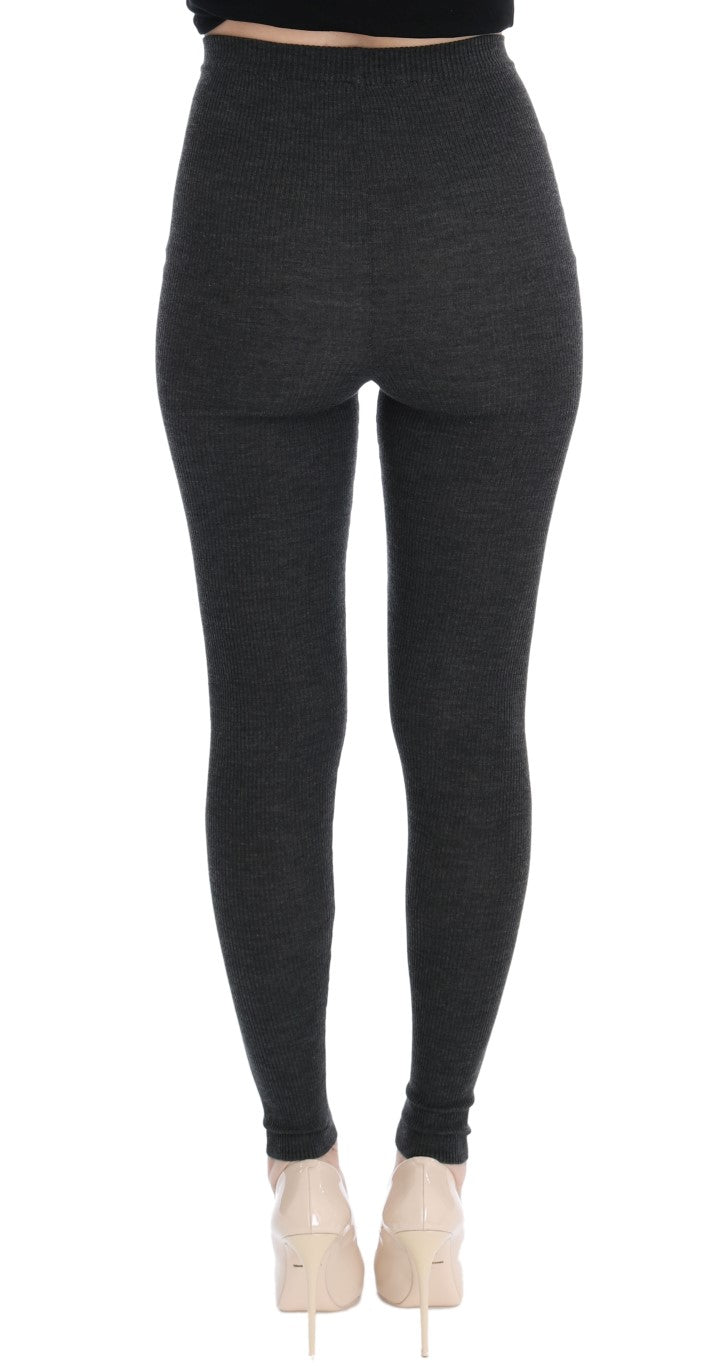 Dolce &amp; Gabbana grey stretch wool tights