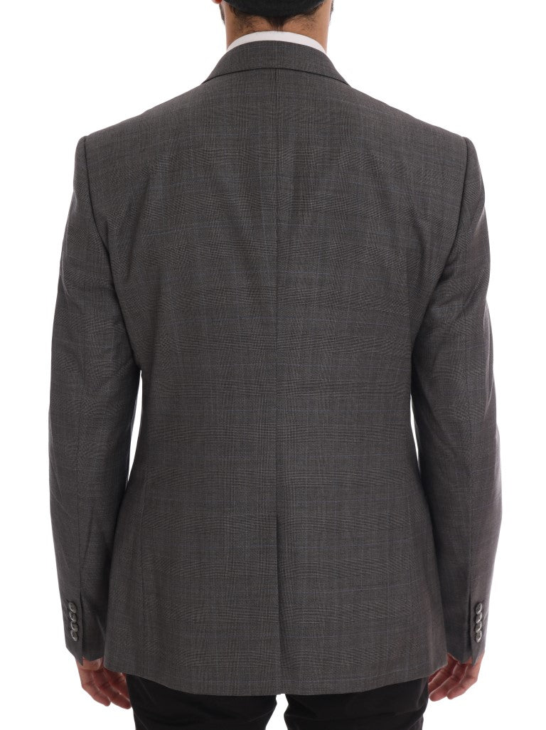 Dolce & Gabbana Graue Wolle MARTINI Schlanker Blazer