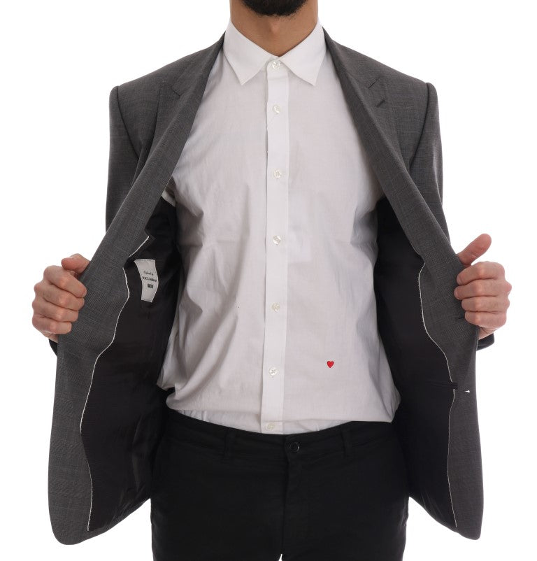Dolce & Gabbana Graue Wolle MARTINI Schlanker Blazer
