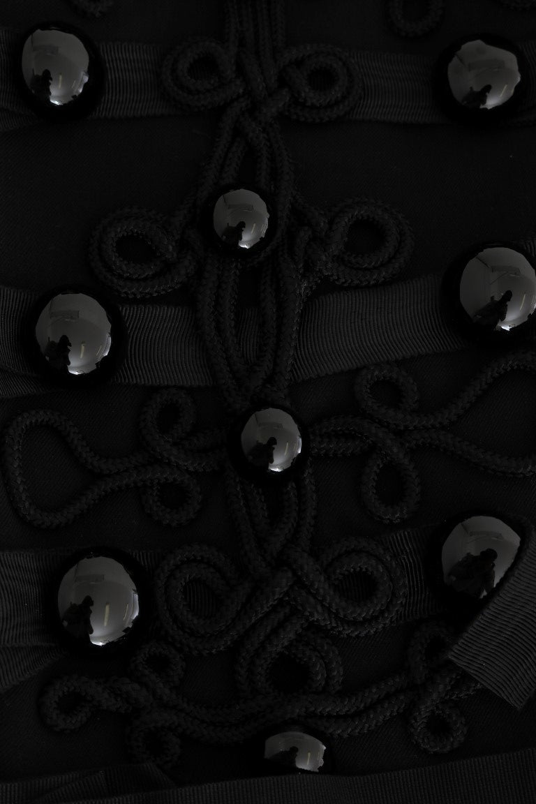 Dolce &amp; Gabbana Chic siyah ve mavi kısa trençkot ceket