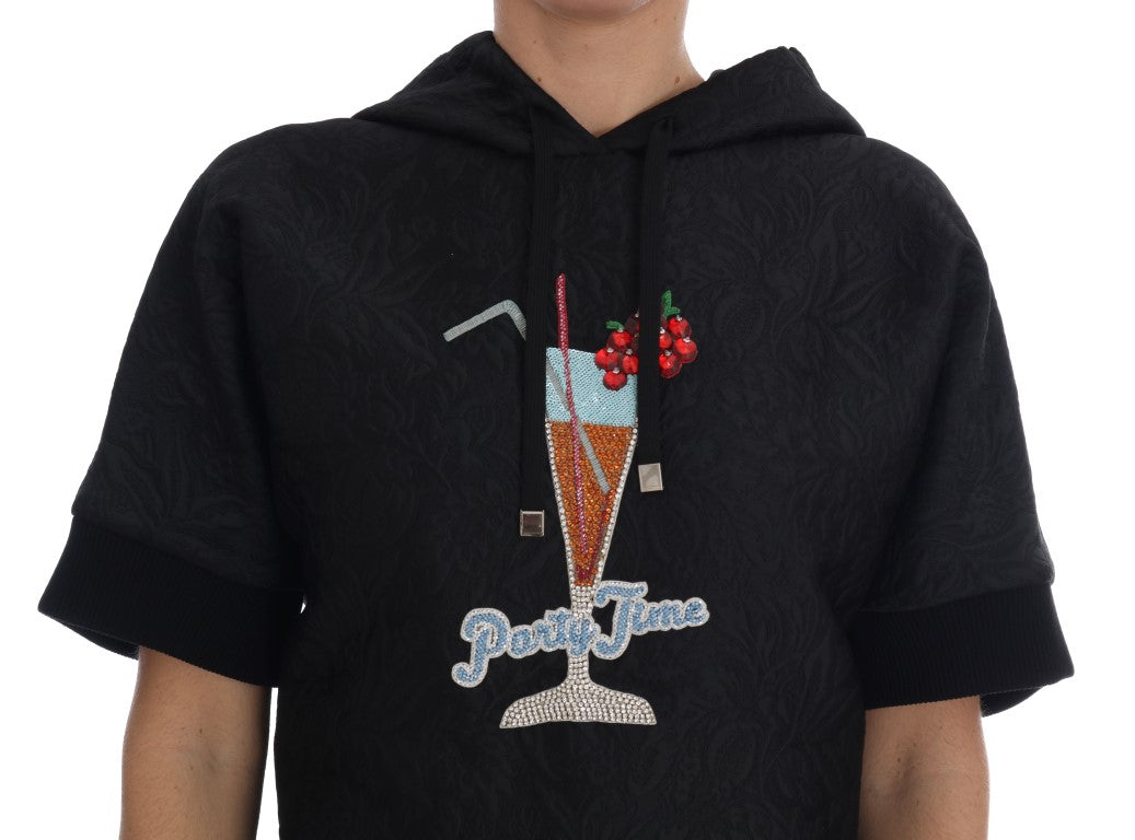 Dolce &amp; Gabbana Black Fairytale Crystal Hoodie