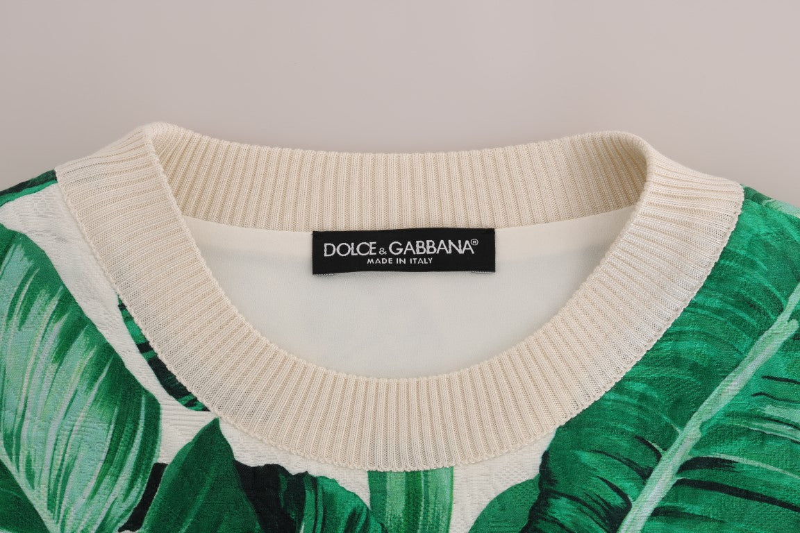 Dolce & Gabbana ananas ve muz payetli yuvarlak yaka kazak
