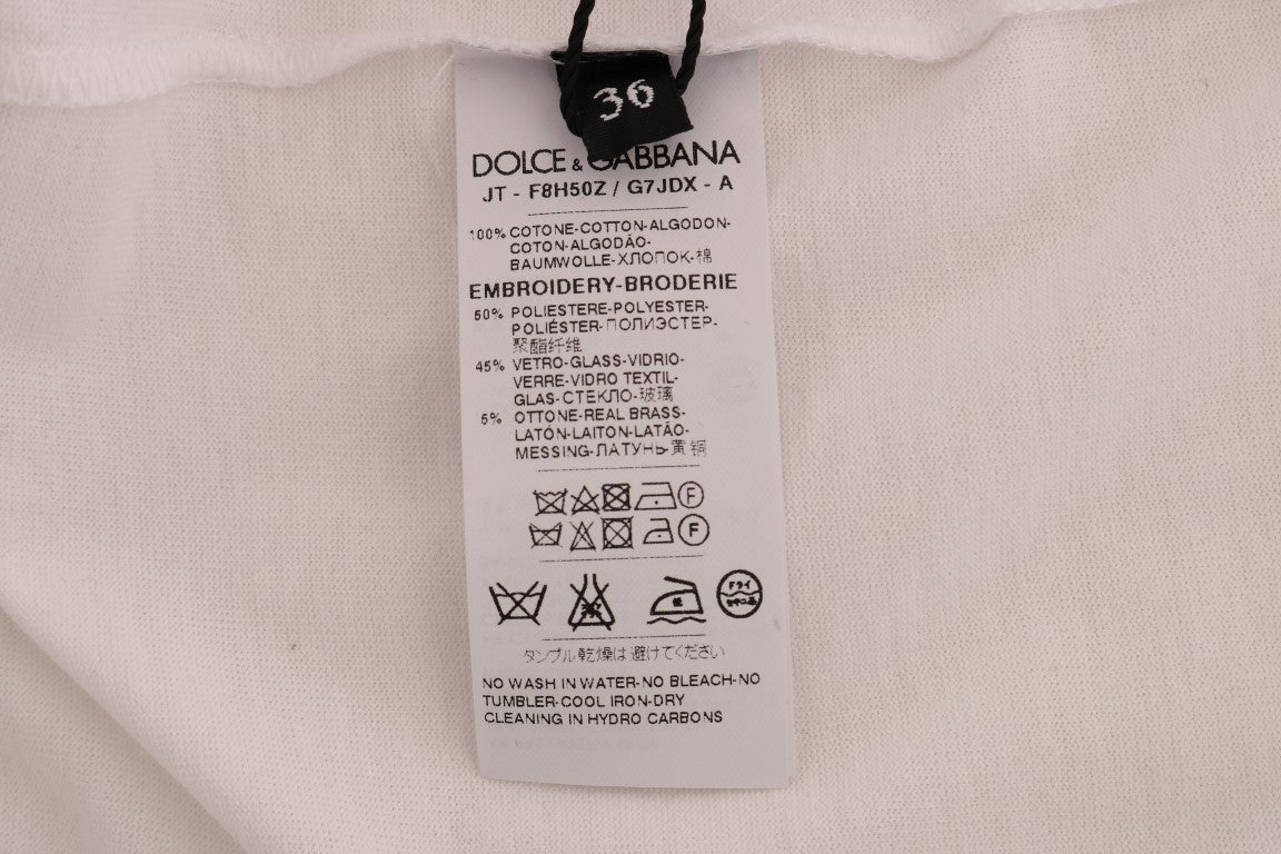Dolce &amp; Gabbana Beyaz Pamuklu Peri Masalı Tişörtü