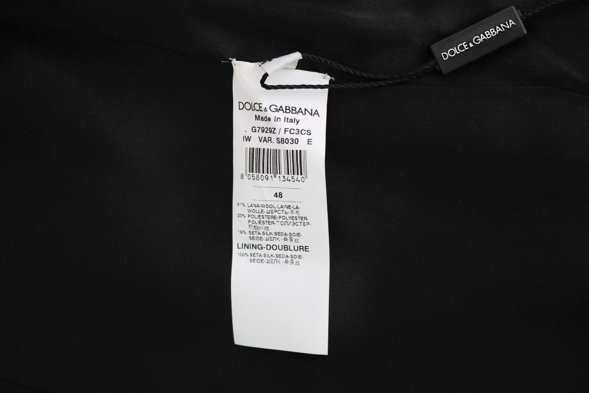 Dolce &amp; Gabbana Slim-fit vest in grey wool with pattern