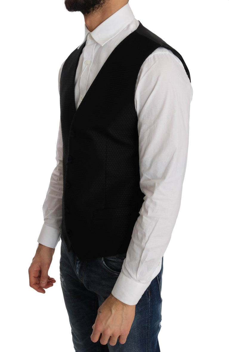 Dolce &amp; Gabbana black polka dot vest