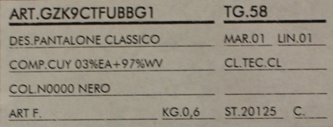 Dolce & Gabbana Schwarze Stretch-Faltenhose aus Wolle