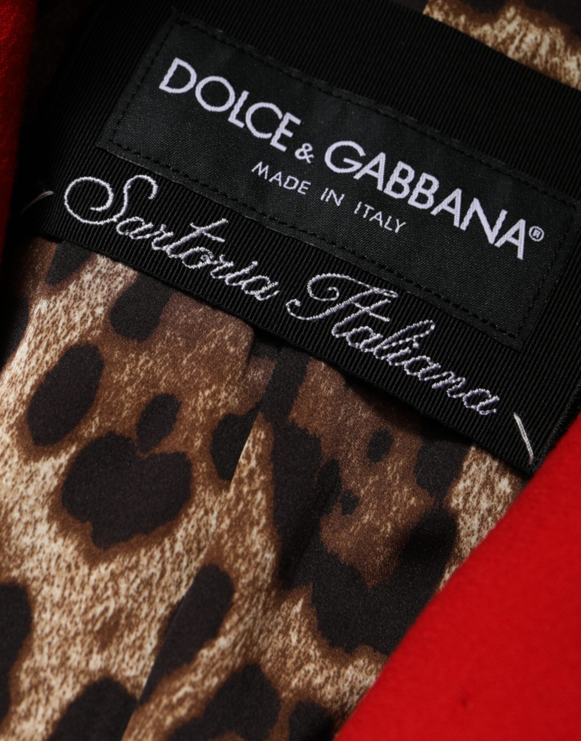 Dolce &amp; Gabbana Red Jacquard Wool Women's Trench Coat Jacket