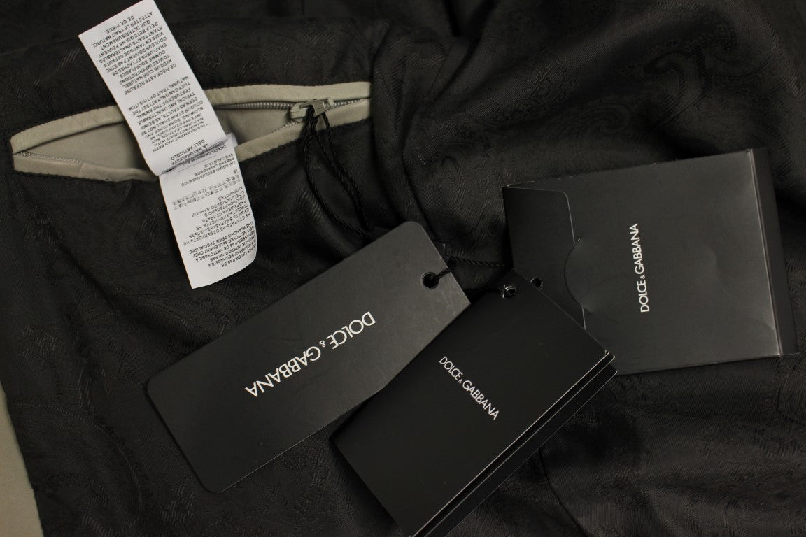 Dolce &amp; Gabbana beige leather jacket biker coat