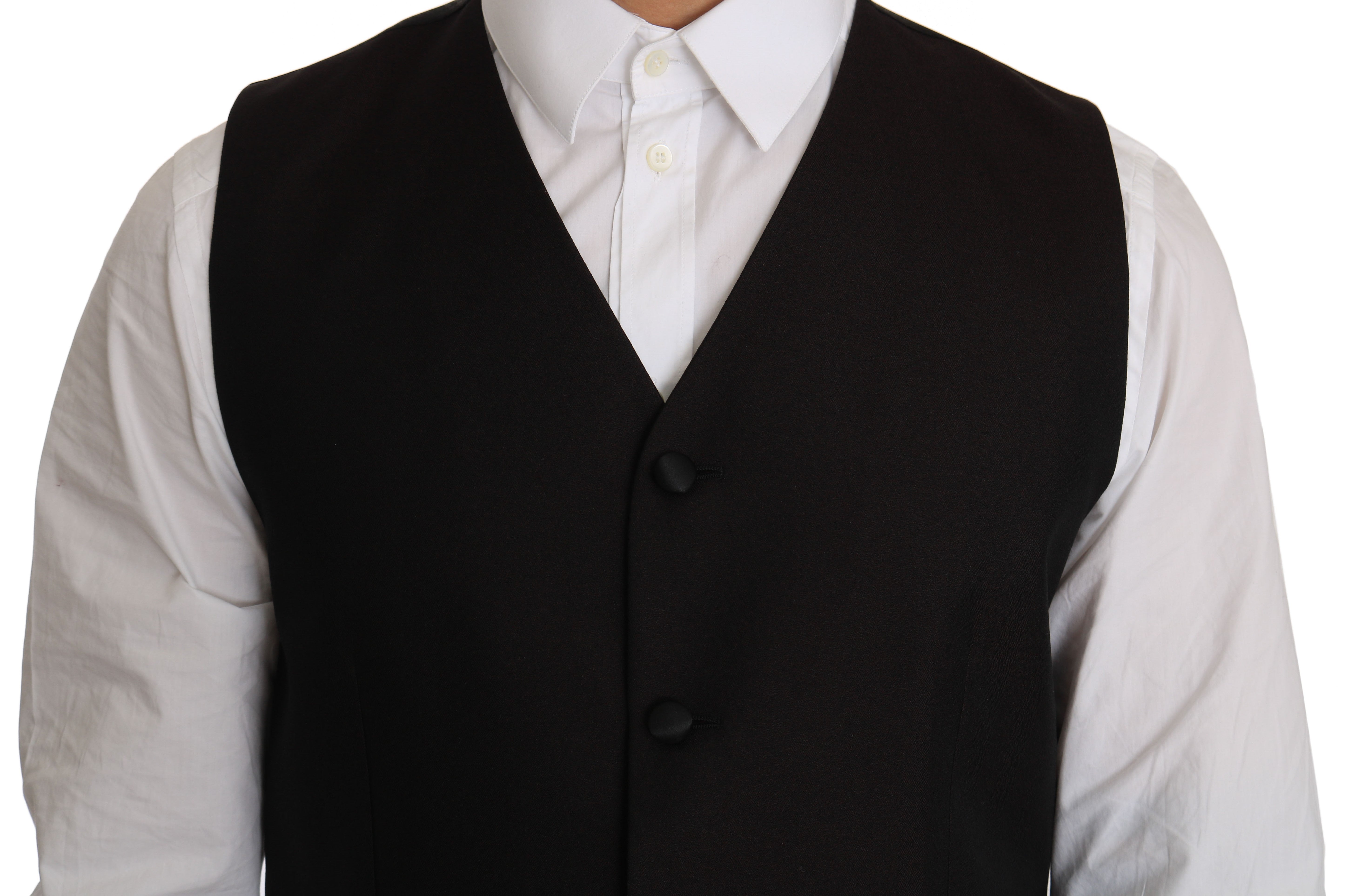 Dolce &amp; Gabbana Black Silk Vest
