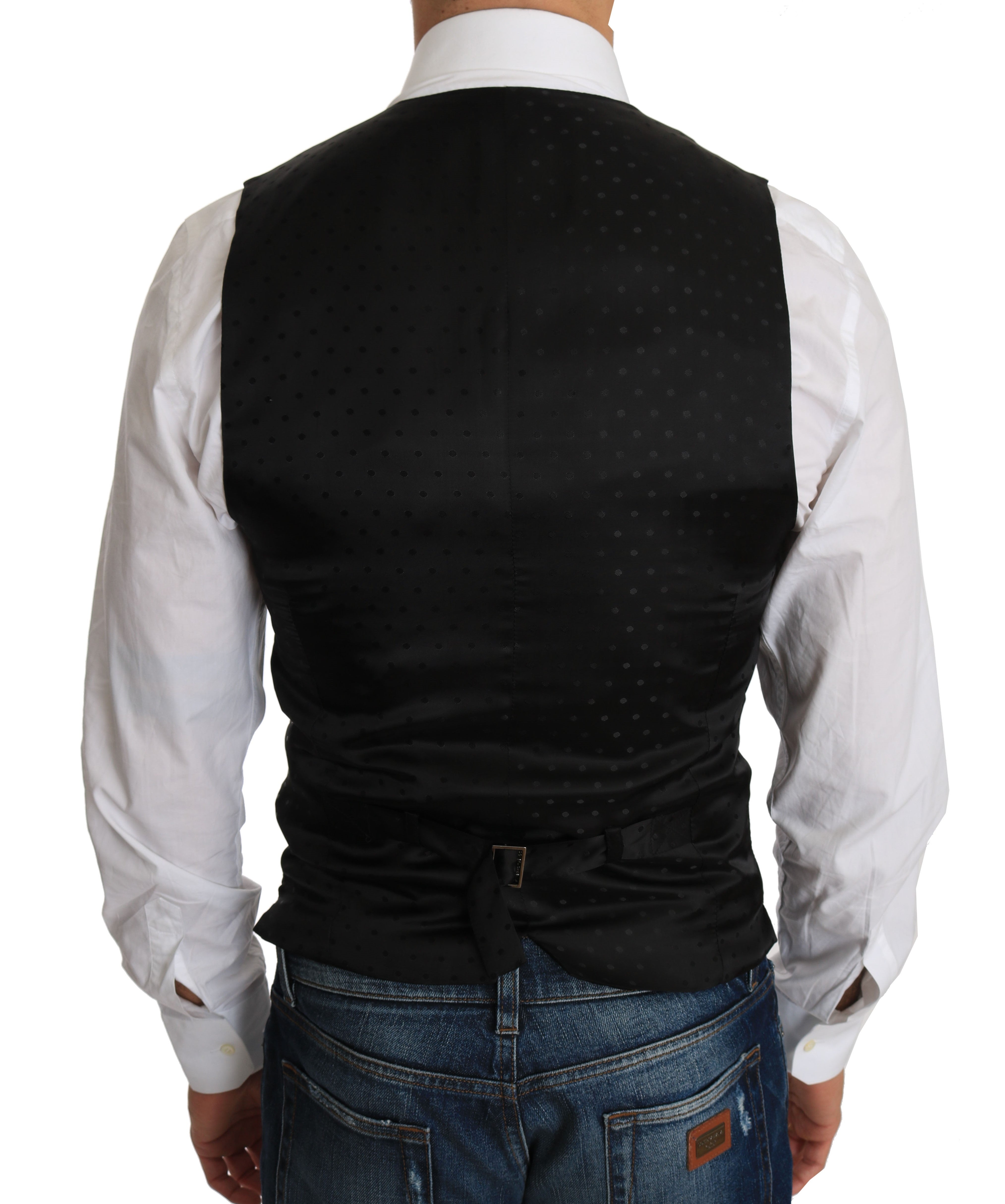 Dolce &amp; Gabbana Black Wool Vest
