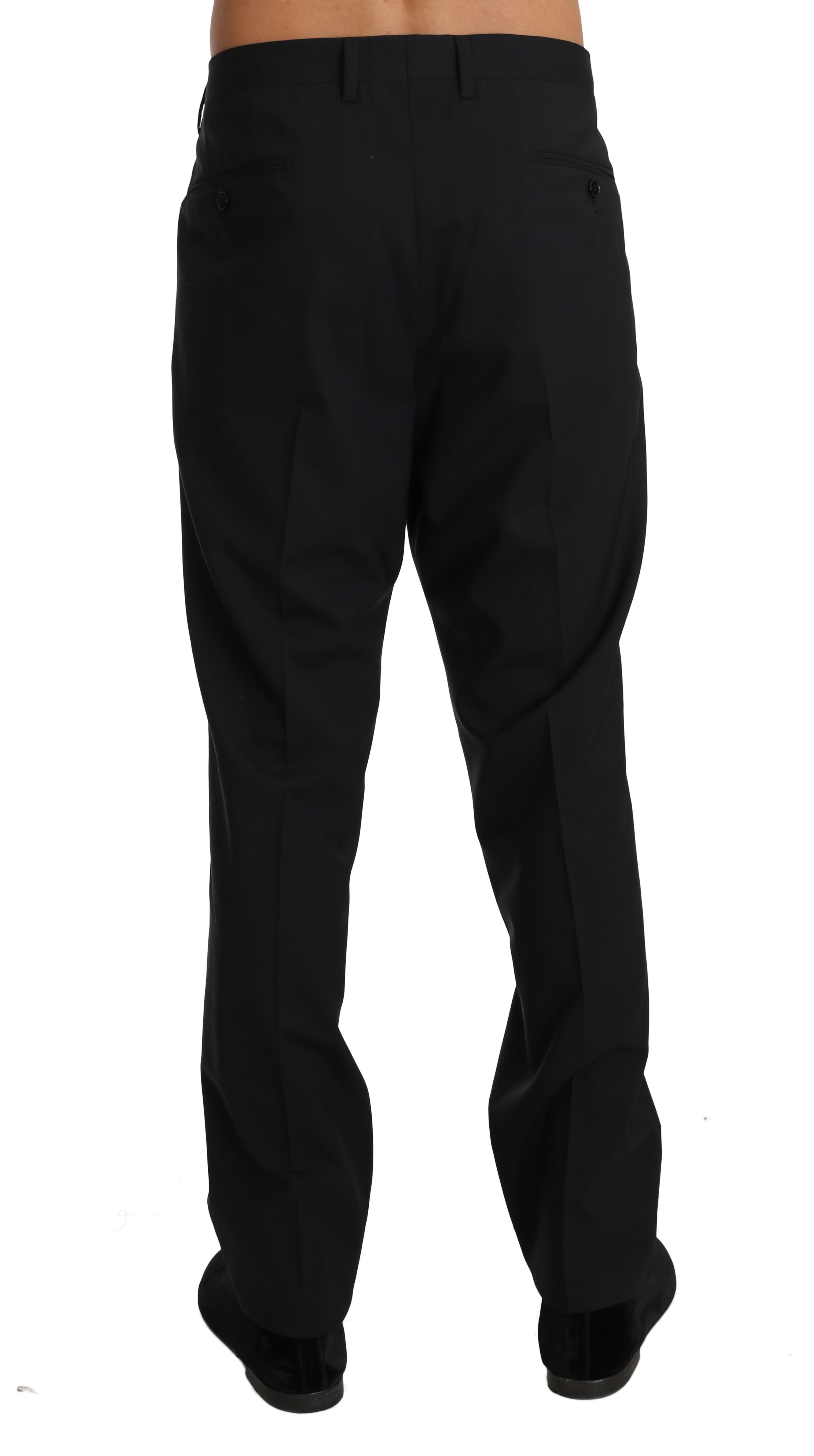 Dolce &amp; Gabbana Black formal trousers in stretch wool