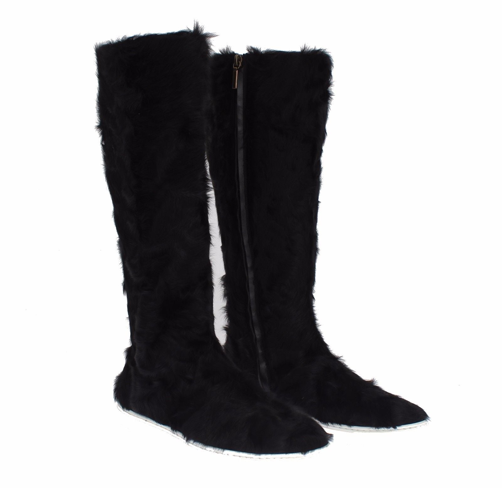 Dolce &amp; Gabbana Black Xiangao Lambskin Leather Boots