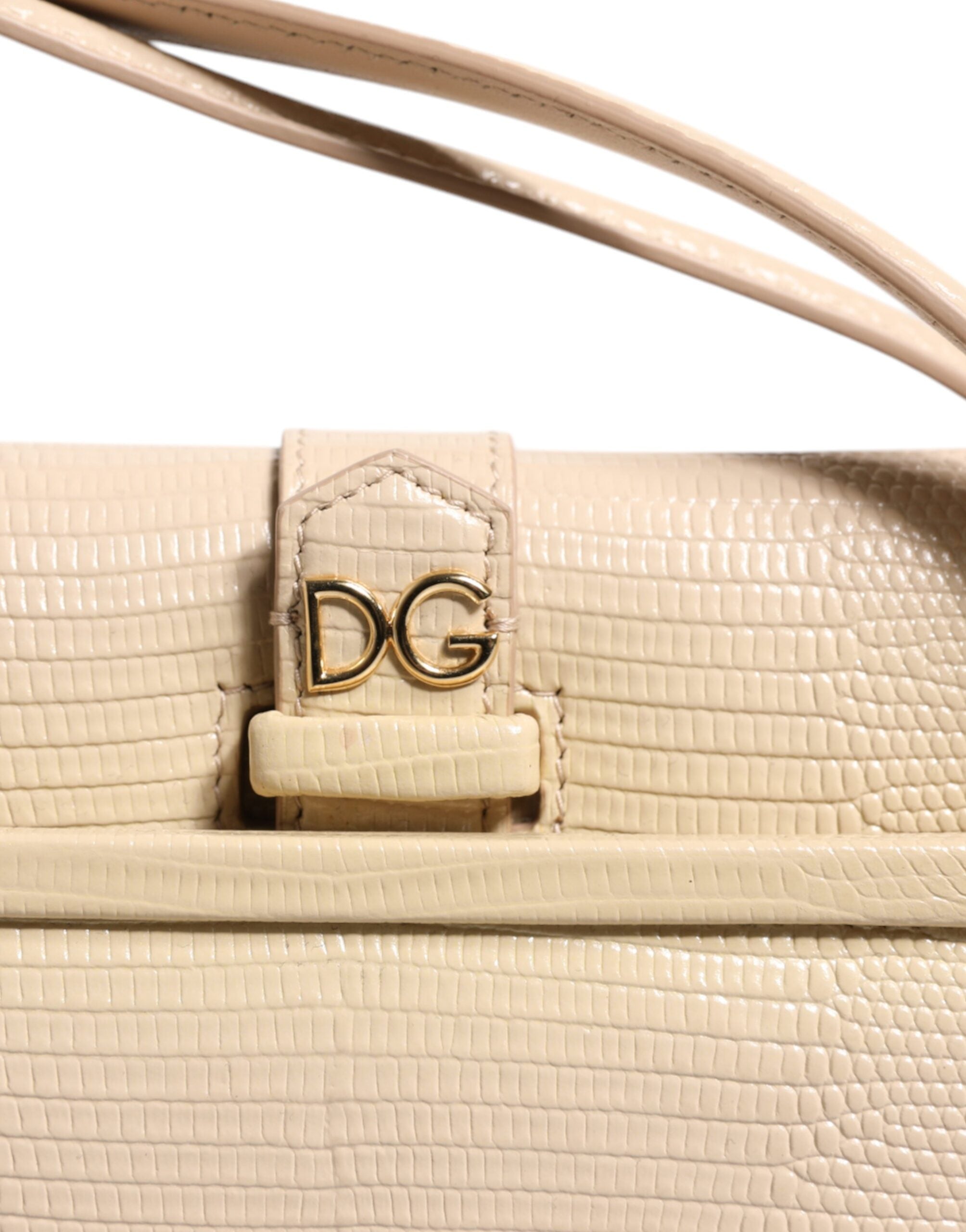 Dolce & Gabbana Beige Leder Ingrid Top Handle Umhängetasche