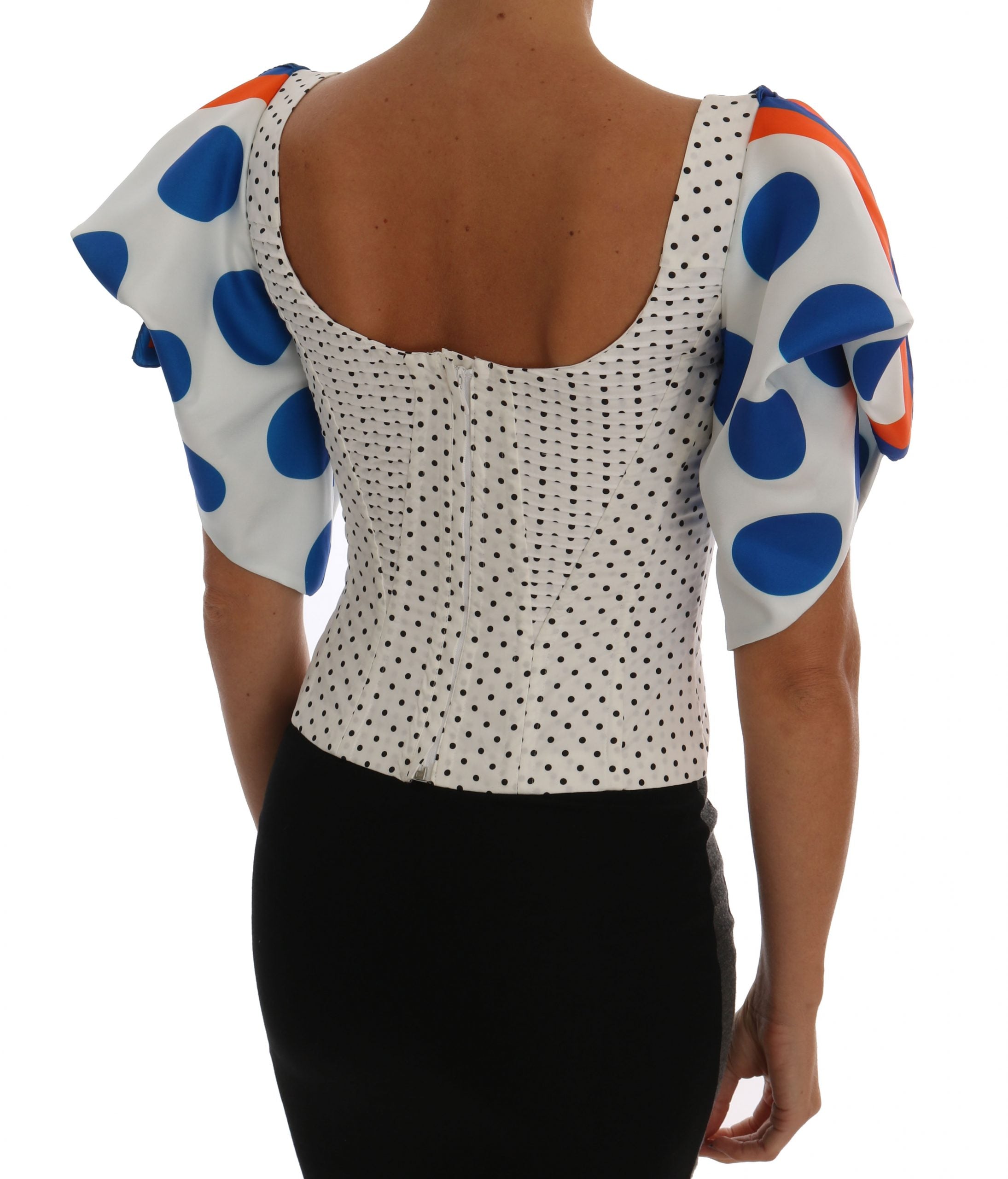 Dolce &amp; Gabbana Elegant polka dot bustier top