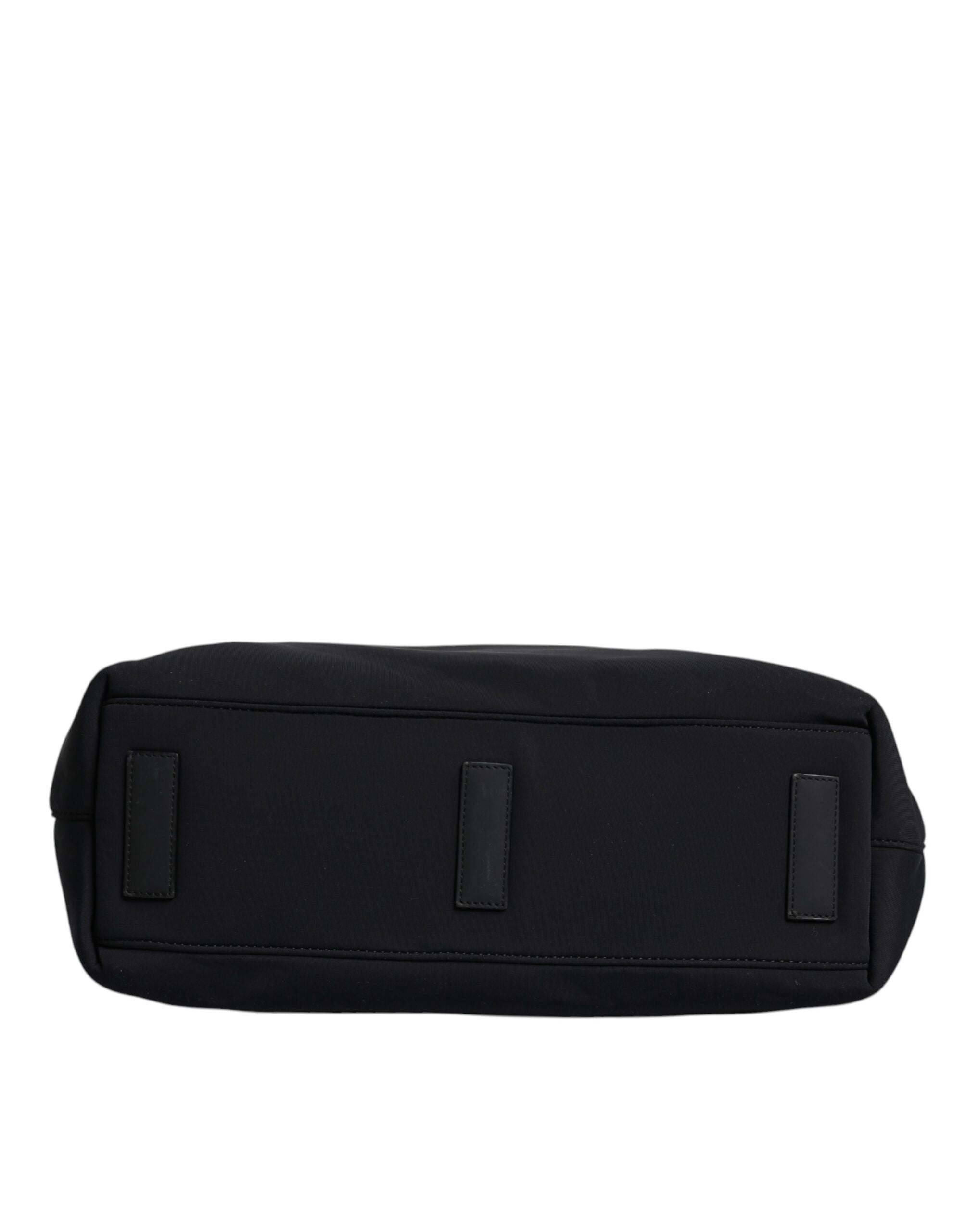 Dolce & Gabbana Schwarzer Canvas DG Logo Frauen Shopping Hand Tote Bag