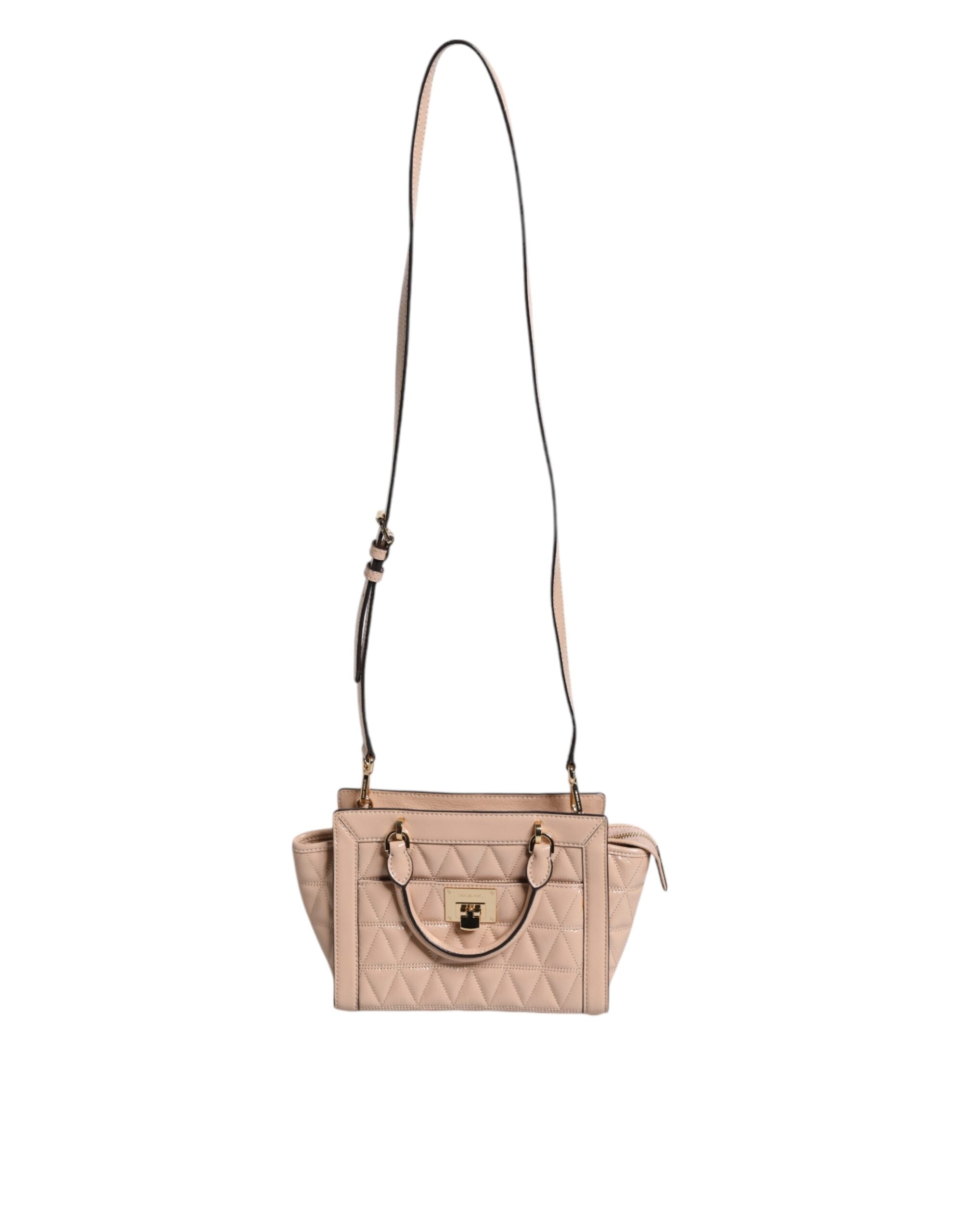 Michael Kors Pfirsich Gestepptes Leder Logo Crossbody VIVIANNE Messenger Bag