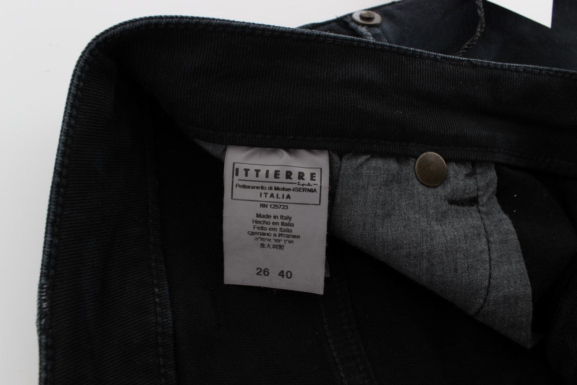 Cavalli Blaue Baumwoll Stretch Baggy Relax Jeans