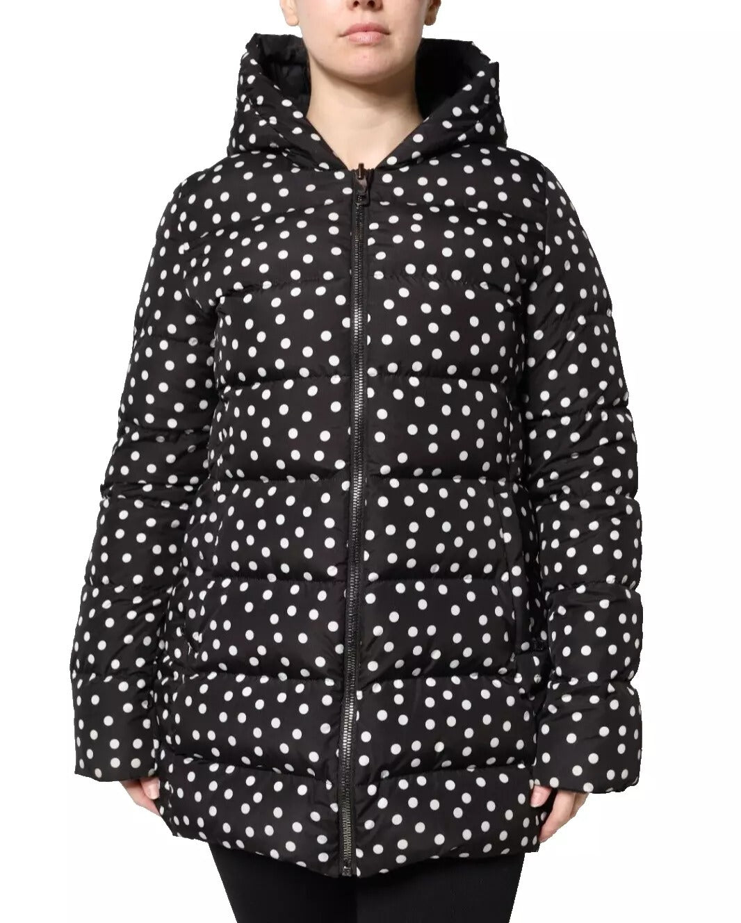 Dolce &amp; Gabbana Elegant black hooded jacket with full zip