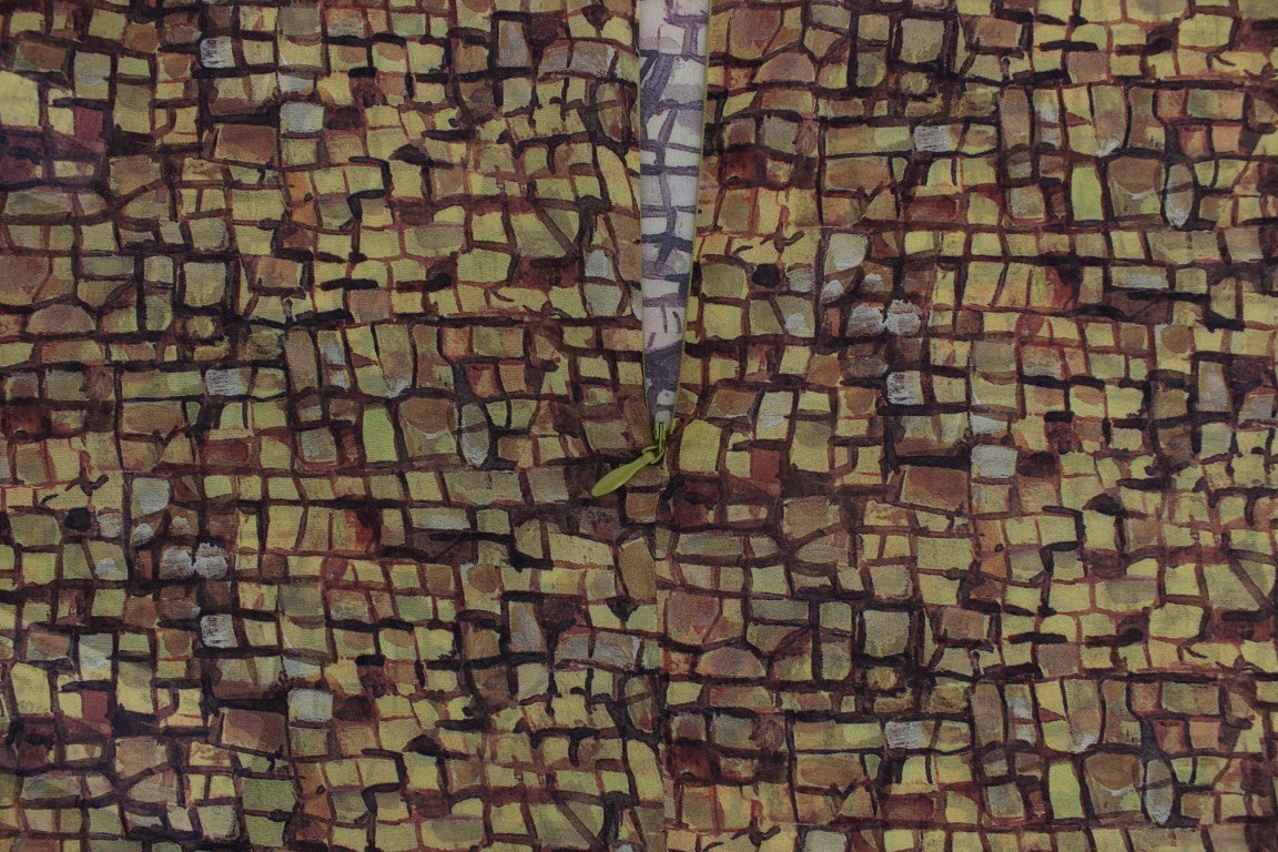 Dolce &amp; Gabbana Multicolor Mosaic Print Silk Blouse T-Shirt