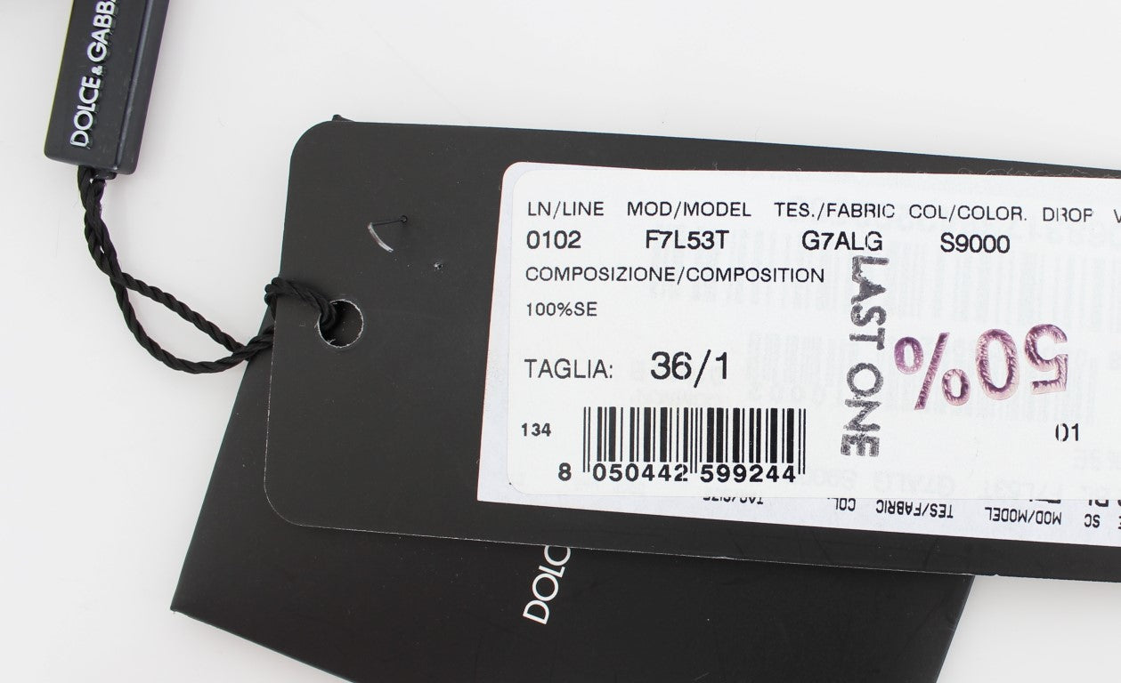 Dolce &amp; Gabbana black silk blouse top with floral print