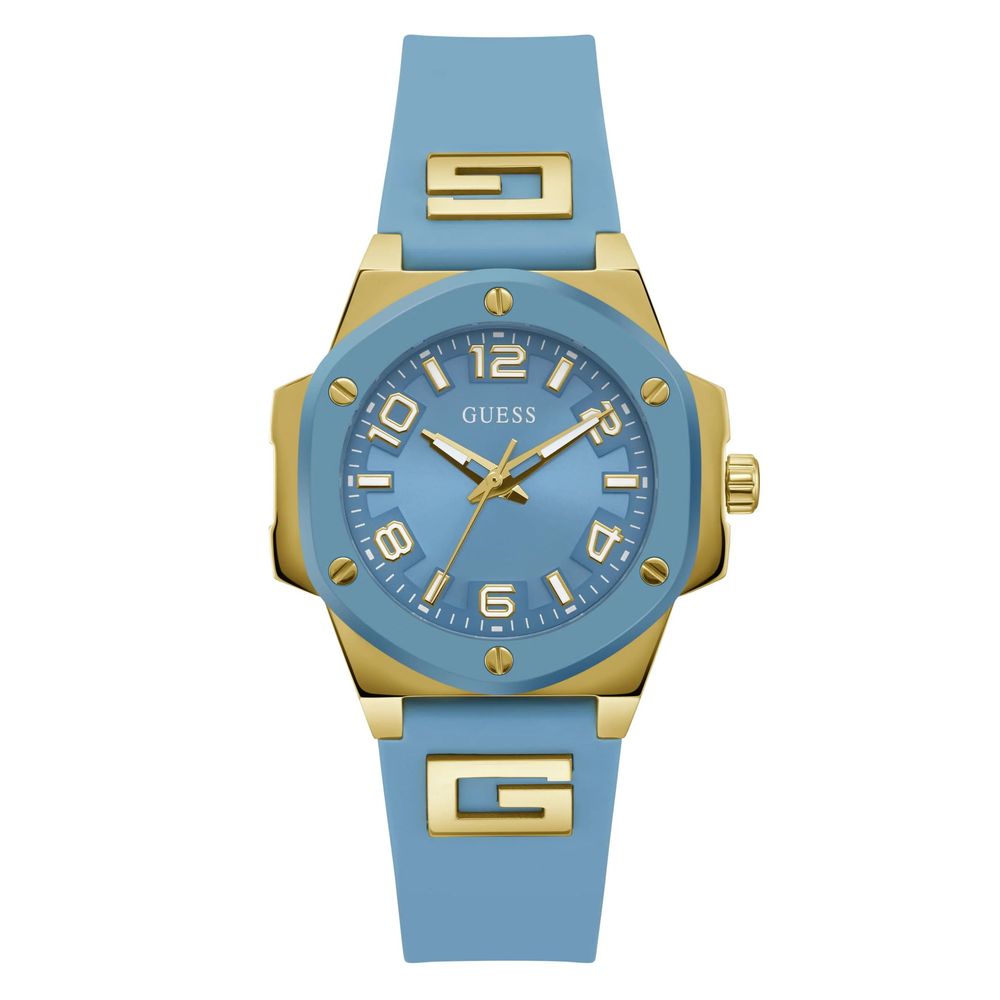 Guess Synthetisches Armbanduhr in Blau