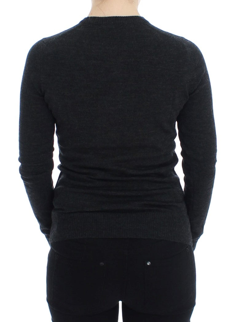 Dolce &amp; Gabbana grey wool button-front sweater