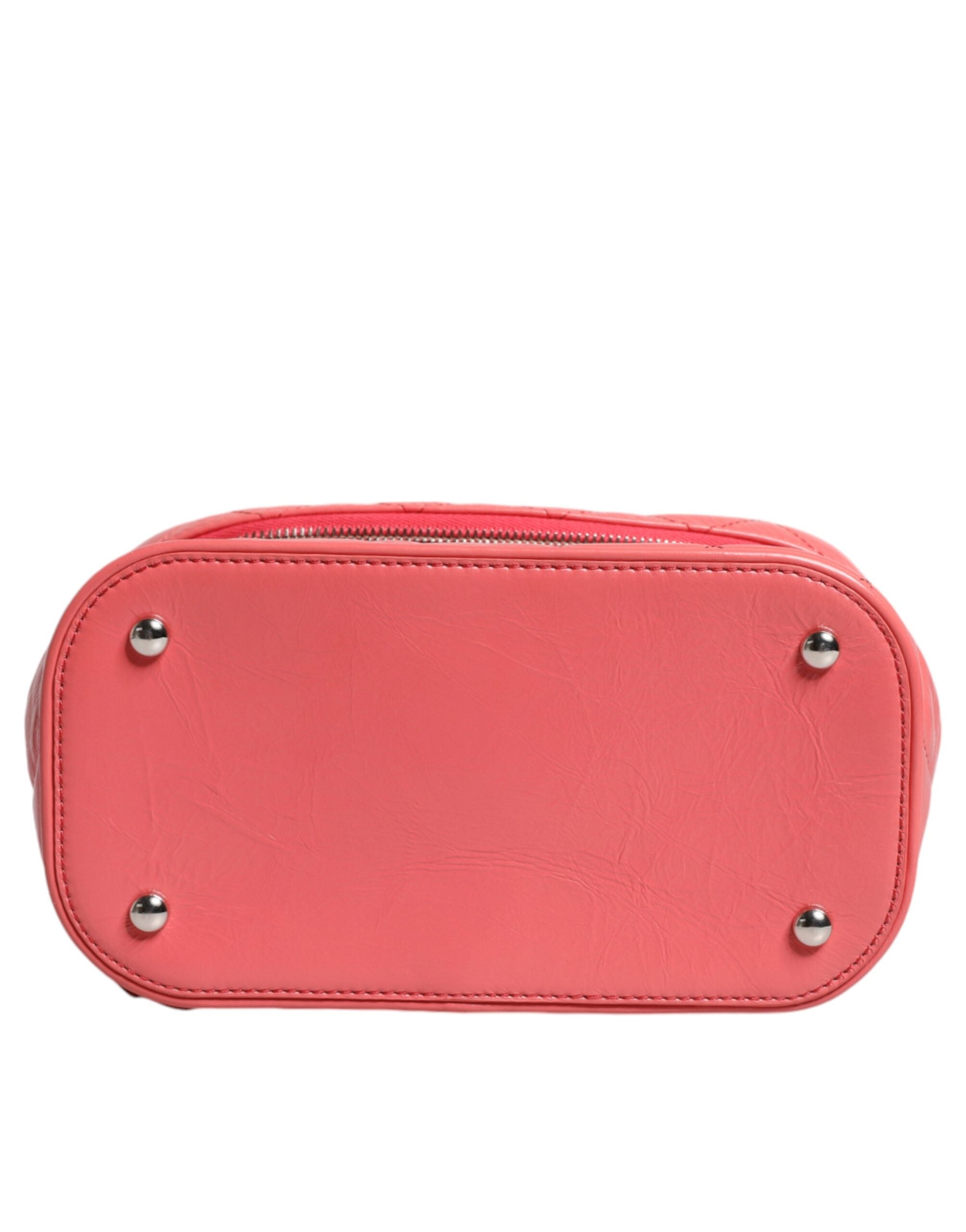 Chanel Rosa Vinyl Leder Rucksack Geldbeutel Tasche