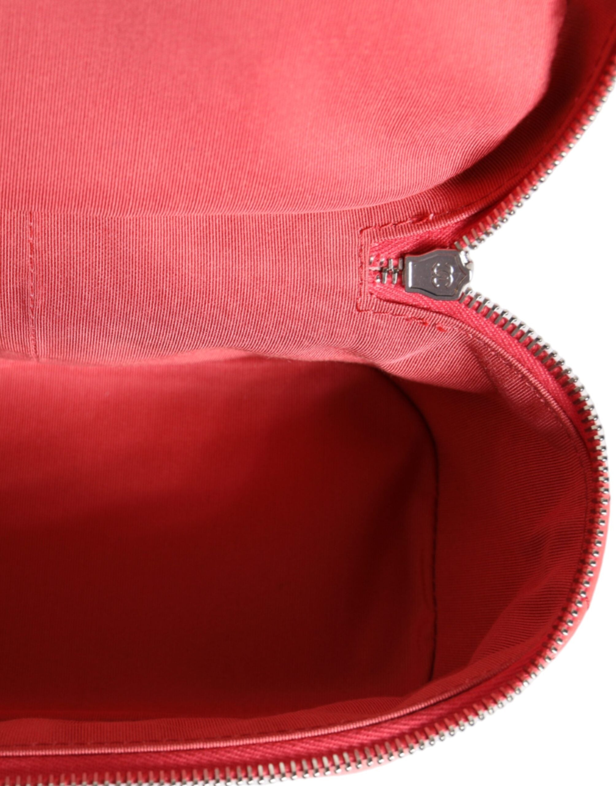 Chanel Rosa Vinyl Leder Rucksack Geldbeutel Tasche