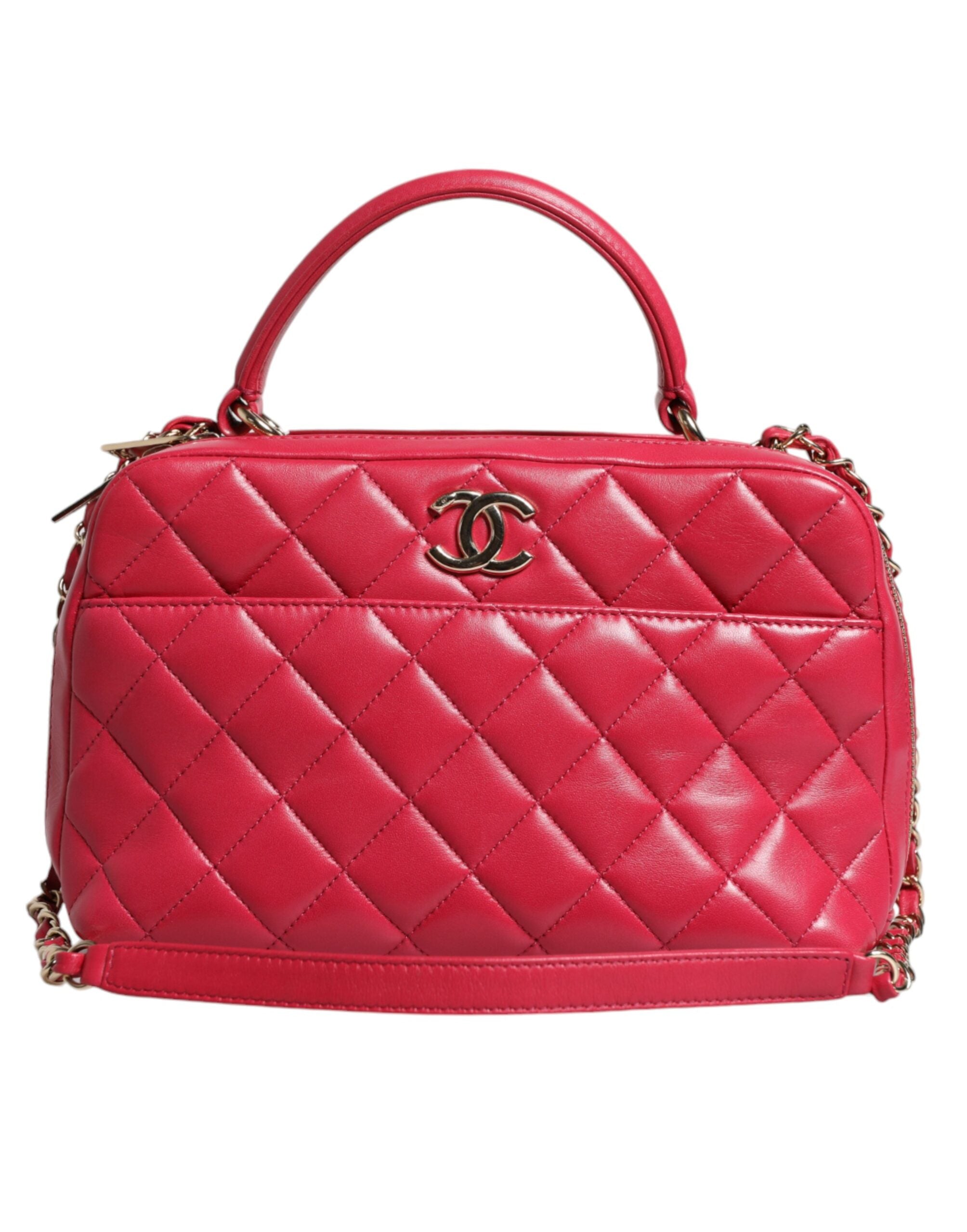 Chanel Rosa Seal Matelasse Kette CC Lammleder Tasche