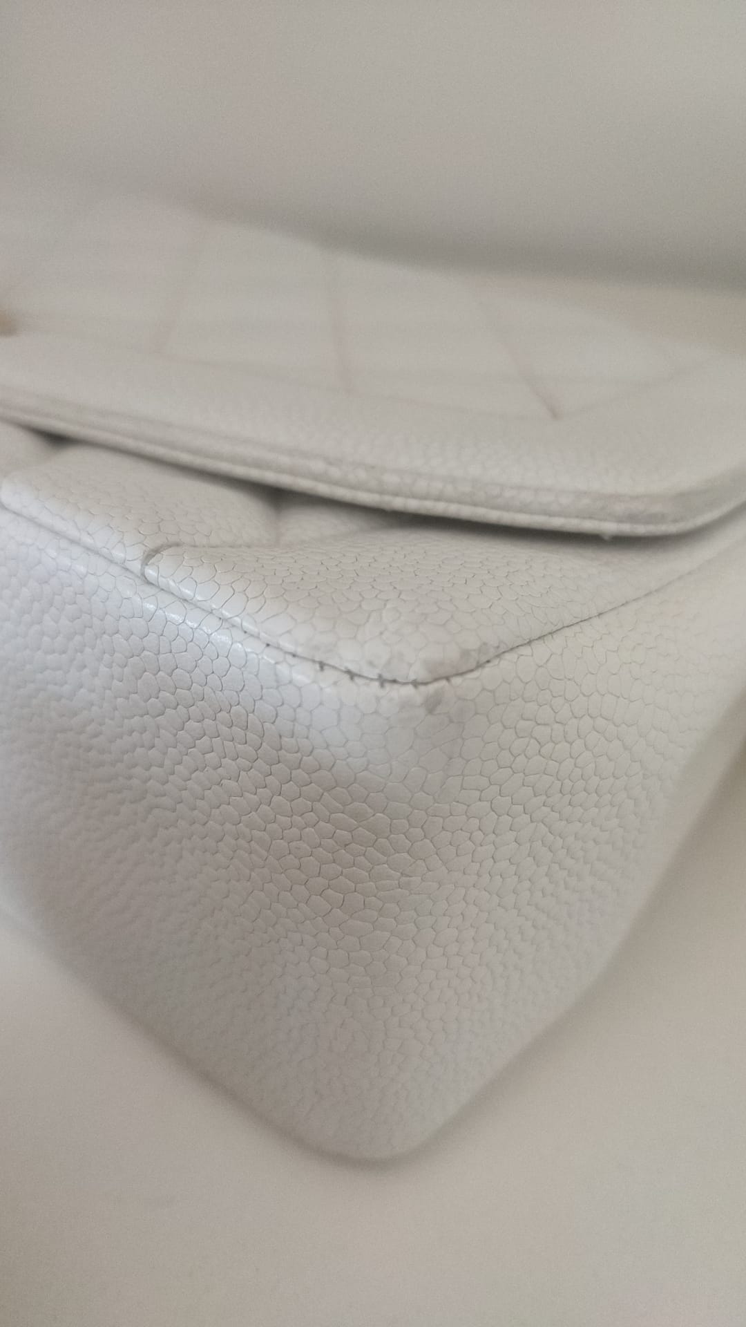 Chanel Weiß Medium Klassisch DIANA Umhängetasche Vergoldetes Portemonnaie