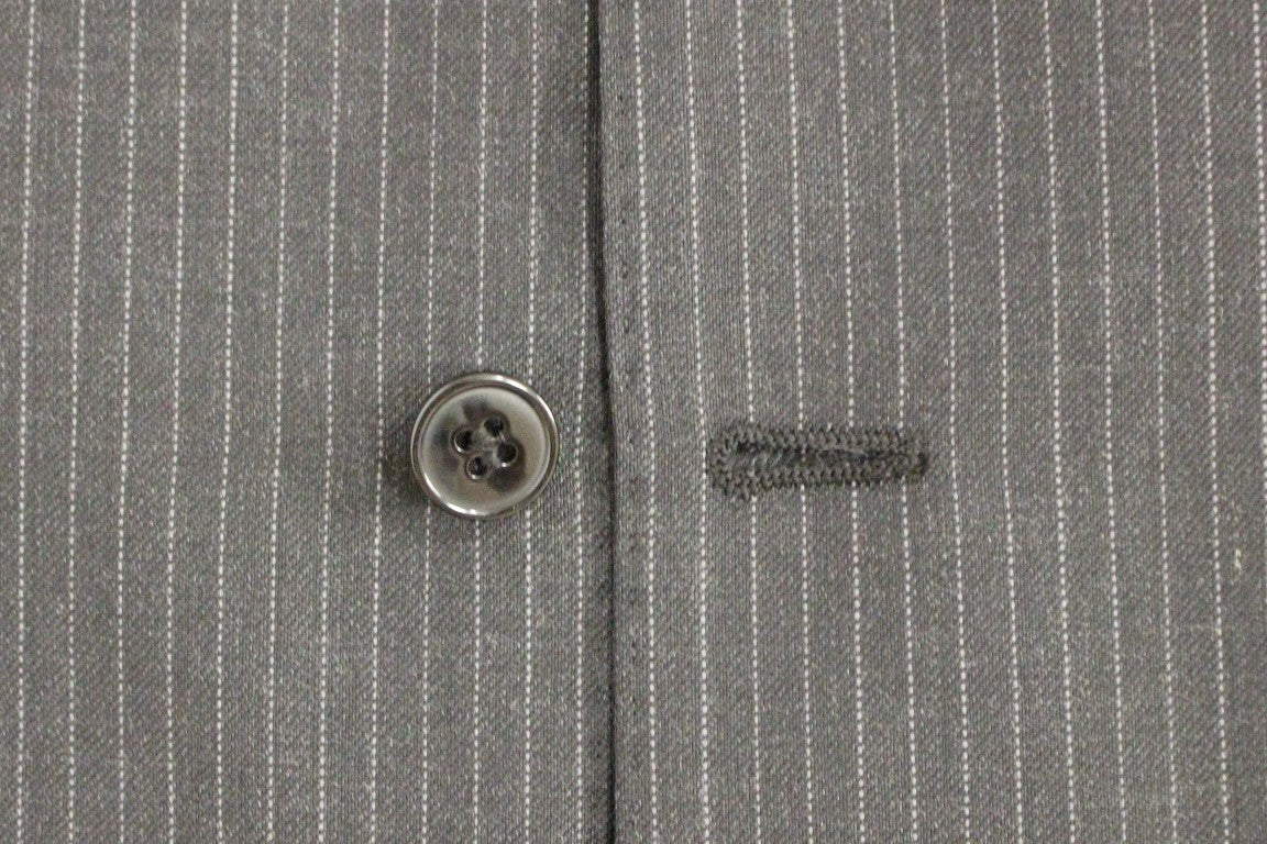 Dolce &amp; Gabbana Gray striped single-breasted wool vest