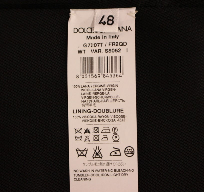 Dolce &amp; Gabbana Gray striped single-breasted wool vest