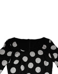 Resmi galeri görüntüleyiciye yükleyin, Dolce & Gabbana Schwarz Weiß Seide Polka Dots Etuikleid Midikleid
