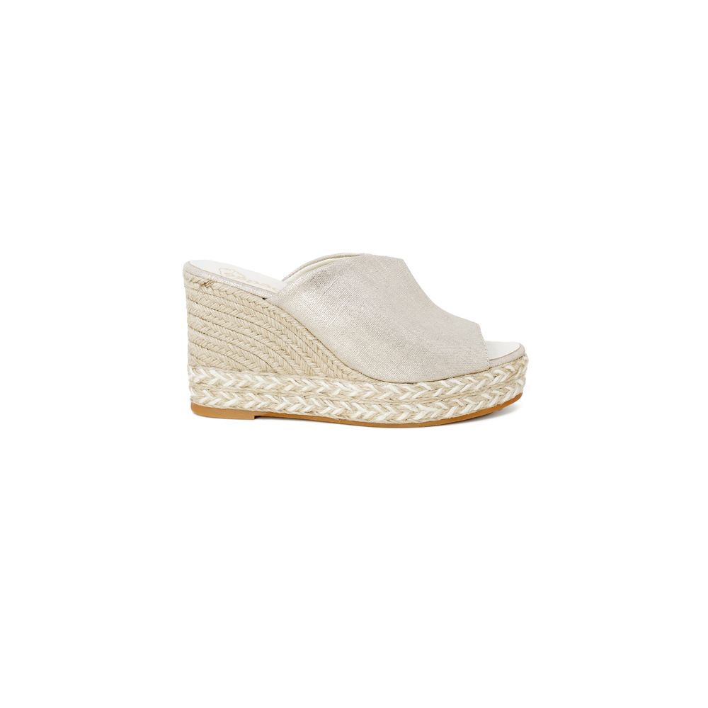 Espadrilles Golden leather platforms &amp;