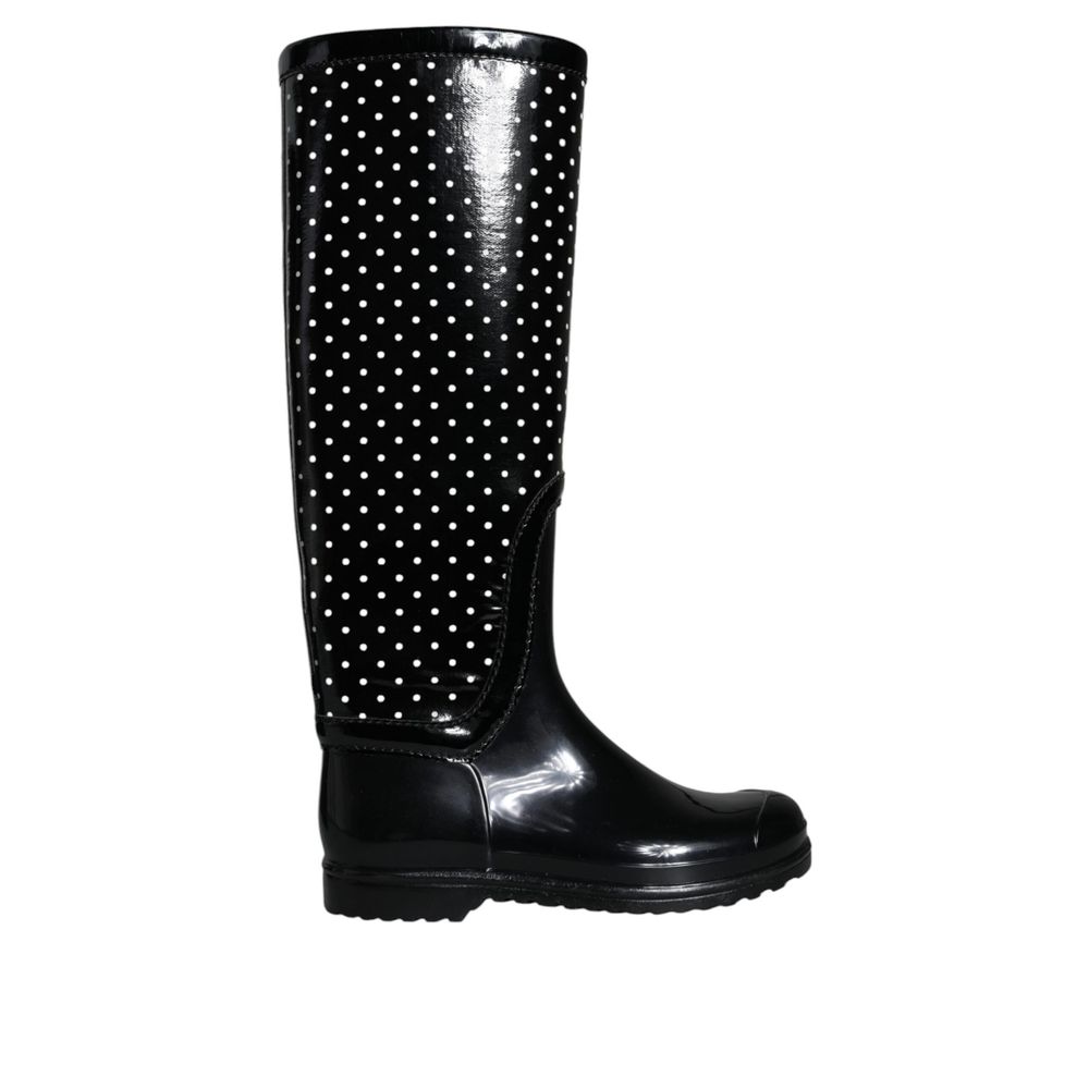 Dolce &amp; Gabbana Black Rubber Boots