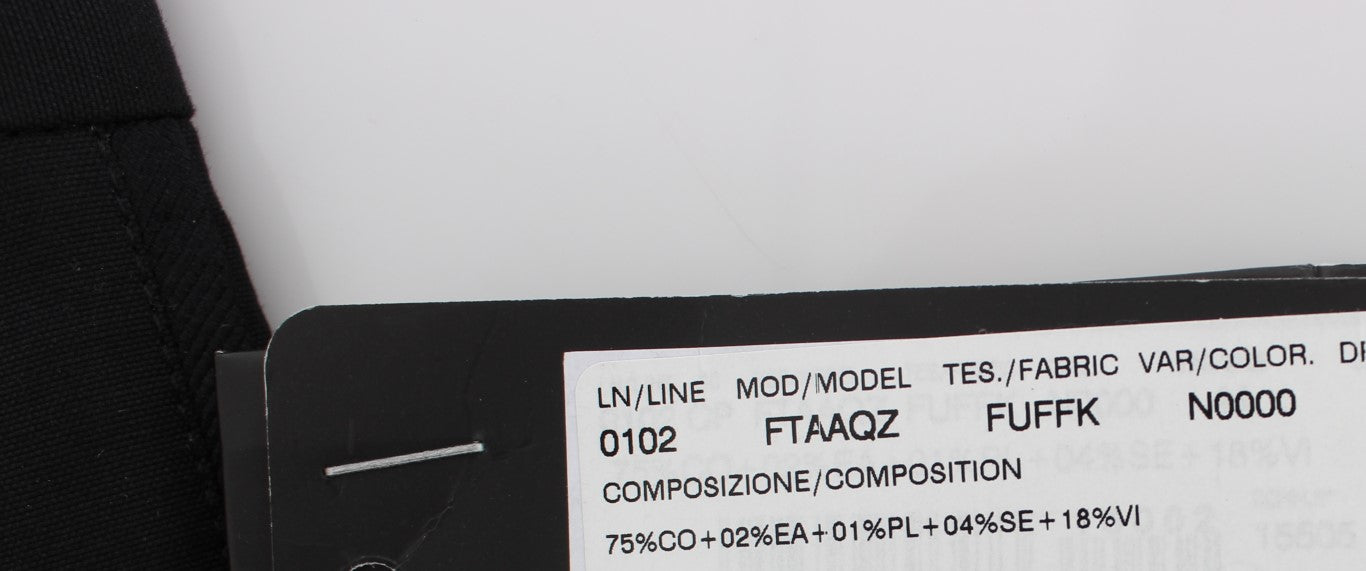 Dolce & Gabbana Schwarze Baumwoll-Stretch-Capris-Hose