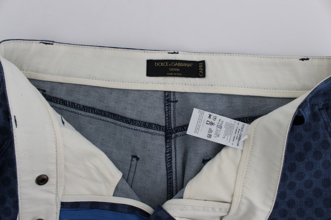 Dolce & Gabbana Gepunktete Stretch-Capri-Jeans