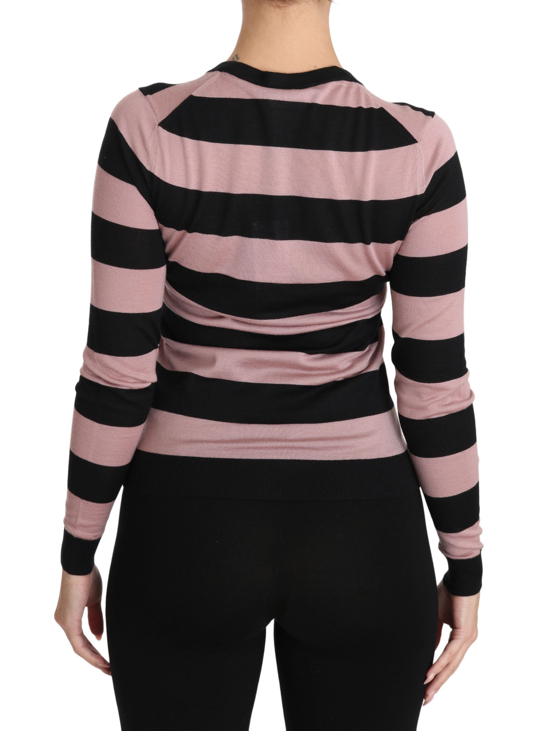 Dolce &amp; Gabbana Elegant cashmere cardigan with floral embroidery