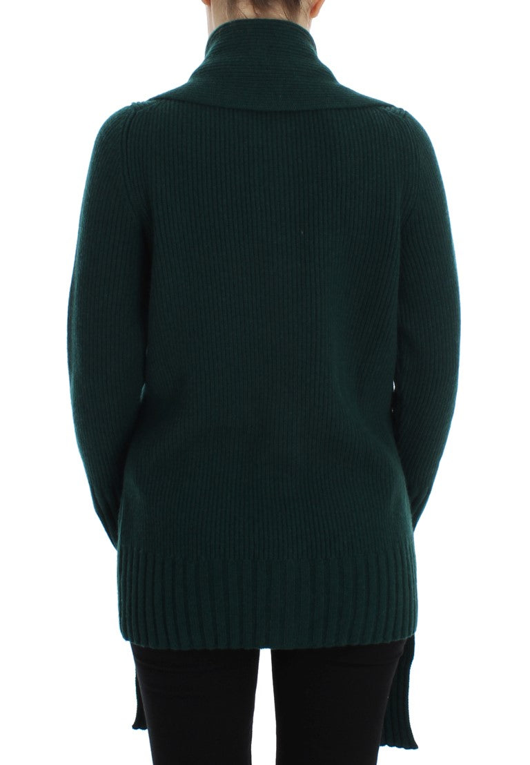 Dolce &amp; Gabbana Elegant green cashmere cardigan sweater