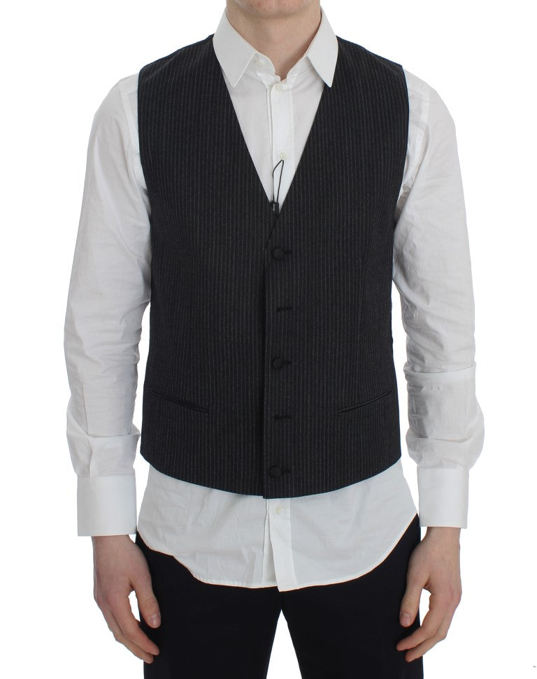 Dolce &amp; Gabbana grey striped formal vest